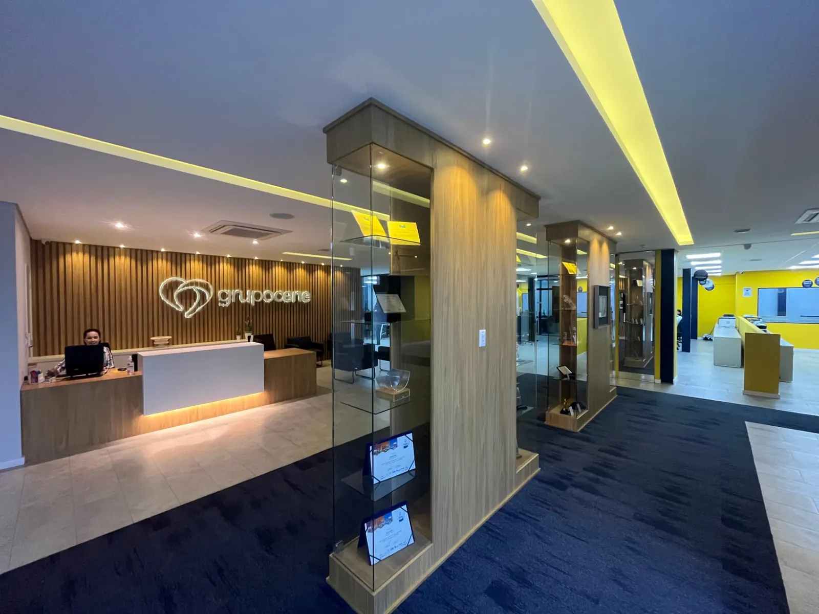 Recepção do Grupo Cene — infraestrutura moderna de home care