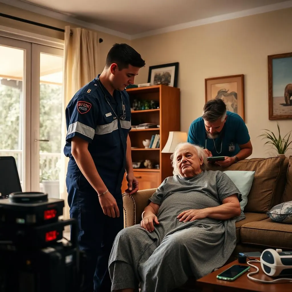 Equipe da CENEMED atendendo paciente em casa